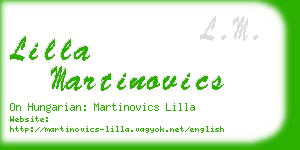 lilla martinovics business card